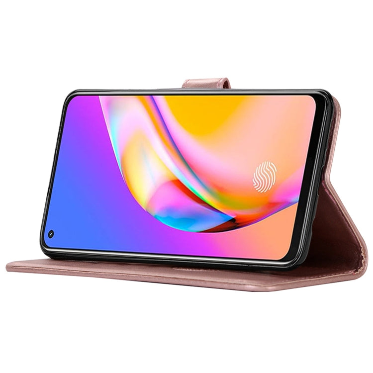 For OPPO A94 / A95 5G Wind Chime Owl Embossing Pattern Horizontal Flip Leather Case with Holder & Card Slots & Wallet