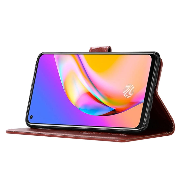 For OPPO A94 / A95 5G Wind Chime Owl Embossing Pattern Horizontal Flip Leather Case with Holder & Card Slots & Wallet