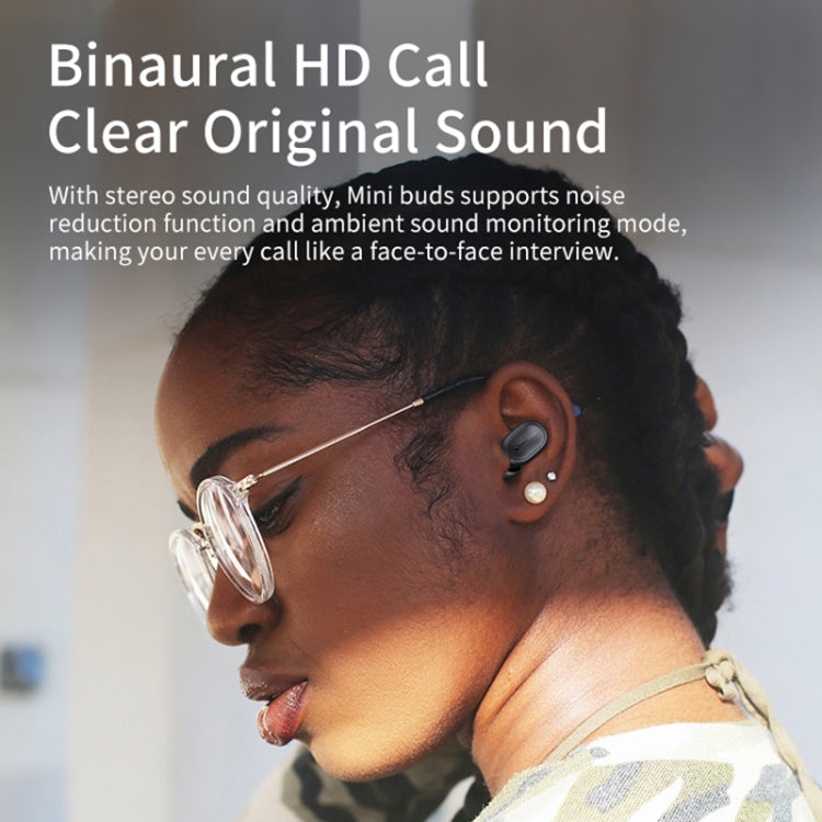 Mini Buds TWS IPX4 Waterproof Bluetooth Earphone with Magnetic Charging Box, Supports HD Calls