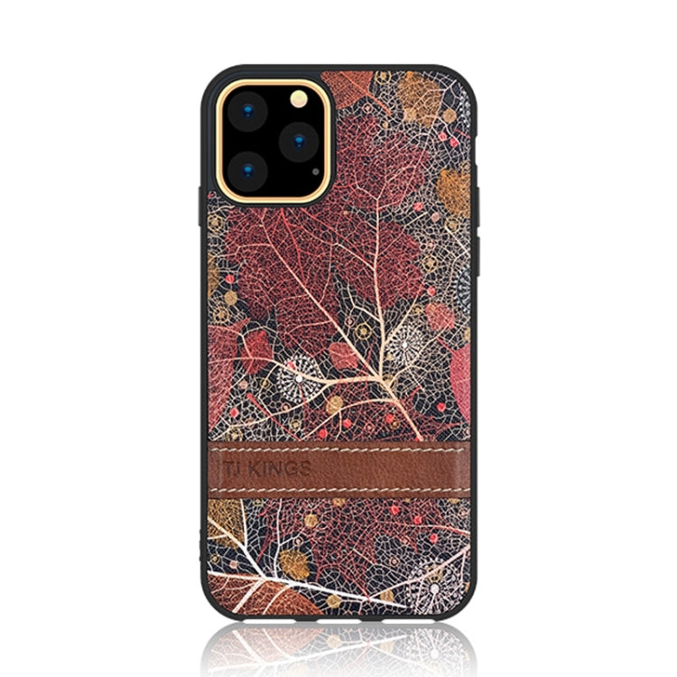 For iPhone 11 Pro TJ KINGS Late Autumn Series Shockproof TPU + Embossing PU Case