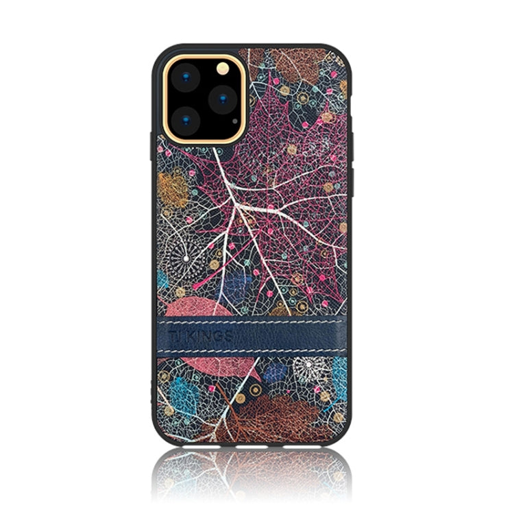 For iPhone 11 Pro Max TJ KINGS Late Autumn Series Shockproof TPU + Embossing PU Case