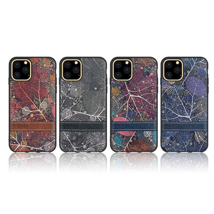 For iPhone 11 TJ KINGS Late Autumn Series Shockproof TPU + Embossing PU Case