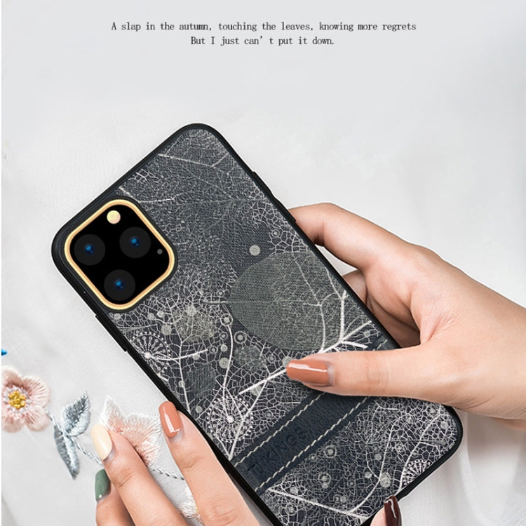 For iPhone 11 TJ KINGS Late Autumn Series Shockproof TPU + Embossing PU Case