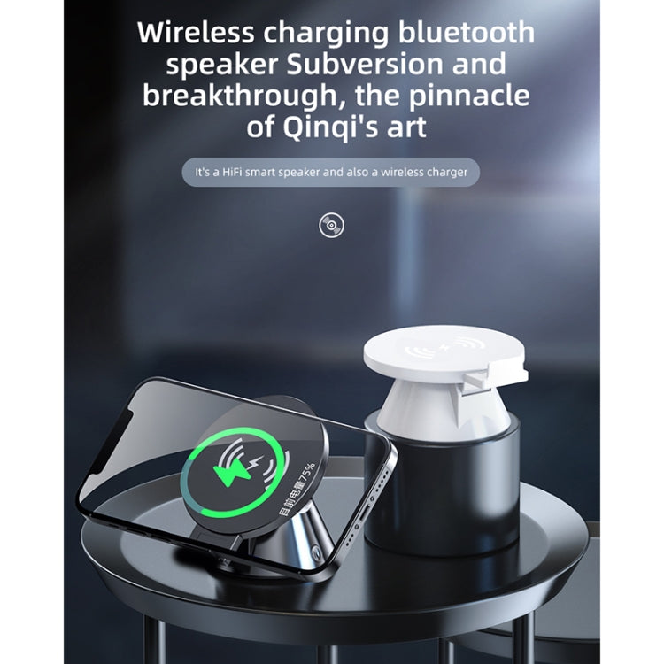 10W Multifunctional Universal Horizontal / Vertical Flash Charging Wireless Charger Bluetooth Speaker with USB Interface