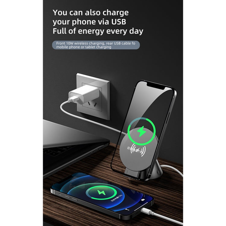 10W Multifunctional Universal Horizontal / Vertical Flash Charging Wireless Charger Bluetooth Speaker with USB Interface