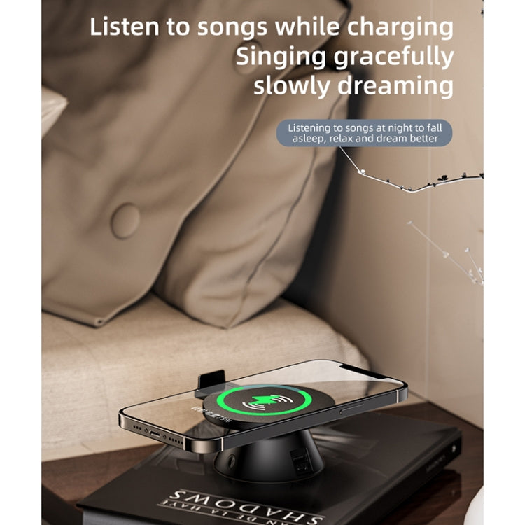 10W Multifunctional Universal Horizontal / Vertical Flash Charging Wireless Charger Bluetooth Speaker with USB Interface