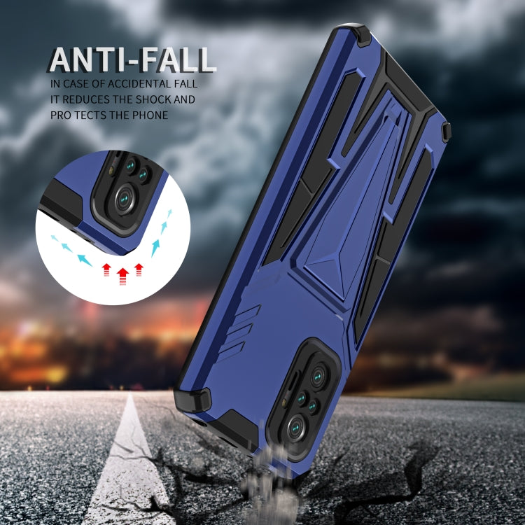 For Xiaomi Redmi Note 10 Pro Super V Armor PC + TPU Shockproof Case with Invisible Holder
