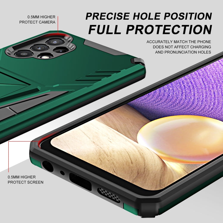 For Samsung Galaxy A32 5G Super V Armor PC + TPU Shockproof Case with Invisible Holder
