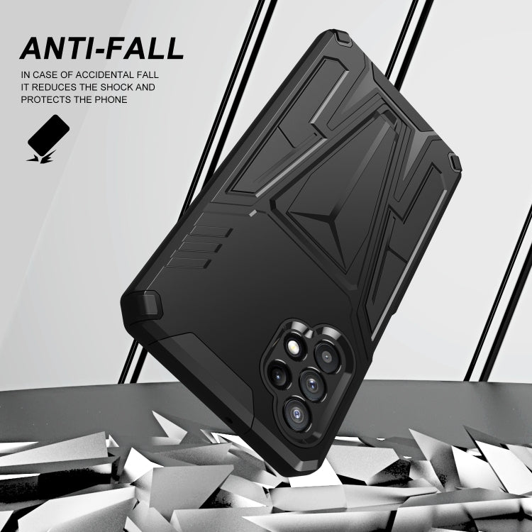 For Samsung Galaxy A32 5G Super V Armor PC + TPU Shockproof Case with Invisible Holder