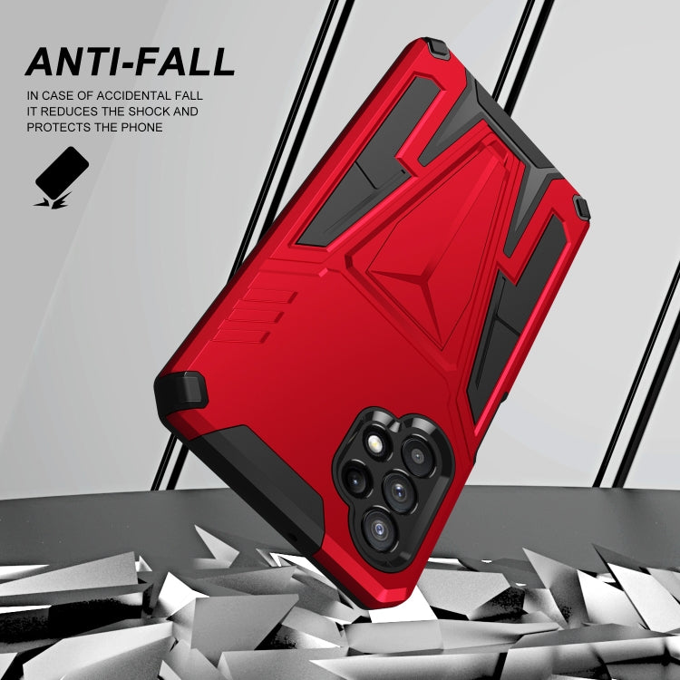 For Samsung Galaxy A32 5G Super V Armor PC + TPU Shockproof Case with Invisible Holder