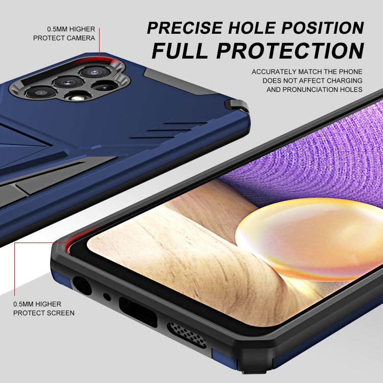 For Samsung Galaxy A32 5G Super V Armor PC + TPU Shockproof Case with Invisible Holder