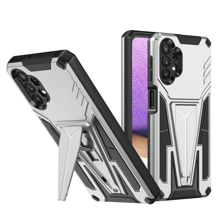 For Samsung Galaxy A32 5G Super V Armor PC + TPU Shockproof Case with Invisible Holder