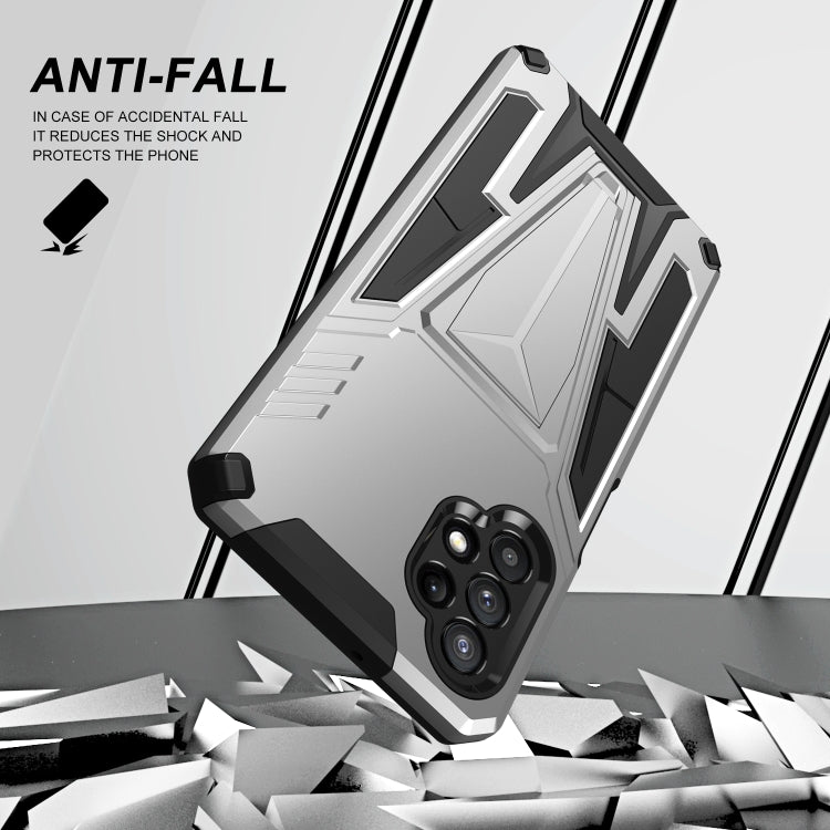 For Samsung Galaxy A32 5G Super V Armor PC + TPU Shockproof Case with Invisible Holder