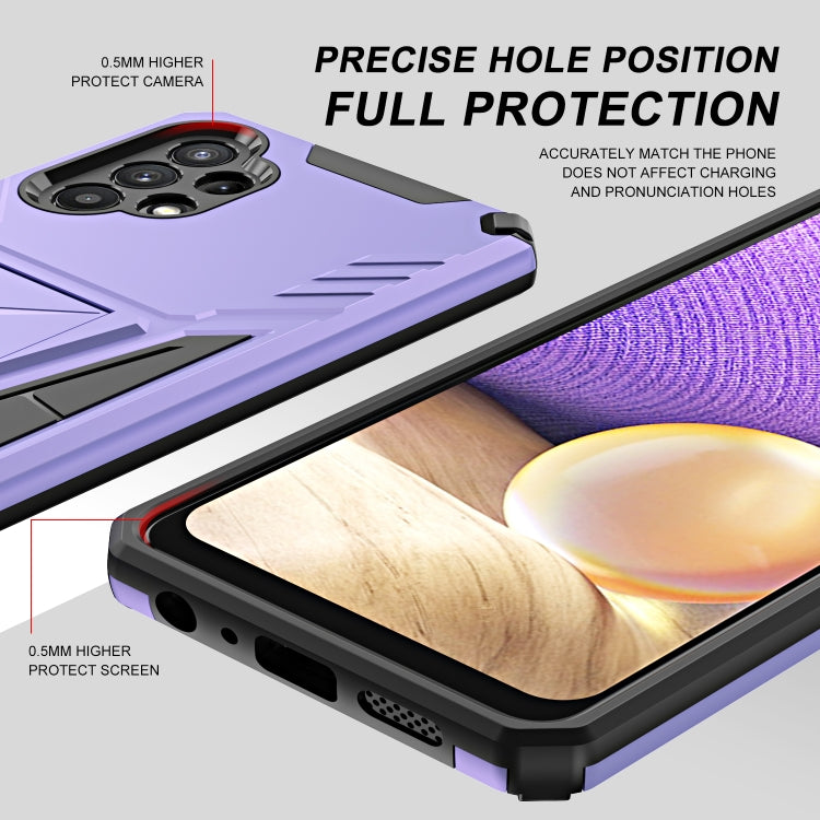 For Samsung Galaxy A32 5G Super V Armor PC + TPU Shockproof Case with Invisible Holder