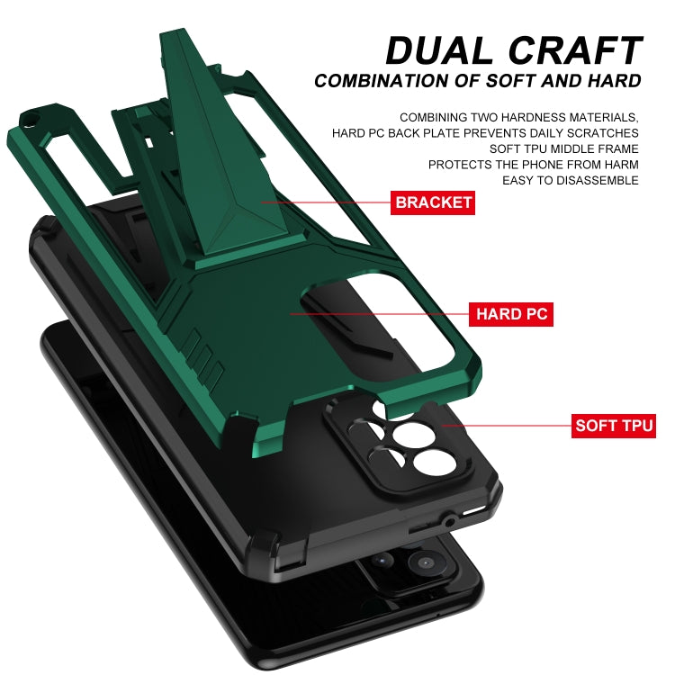 For Samsung Galaxy A52 4G/A52 5G/A52S 5G Super V Armor PC + TPU Shockproof Case with Invisible Holder