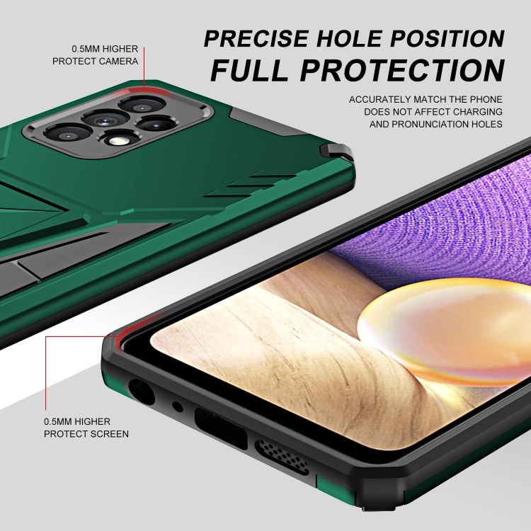 For Samsung Galaxy A52 4G/A52 5G/A52S 5G Super V Armor PC + TPU Shockproof Case with Invisible Holder