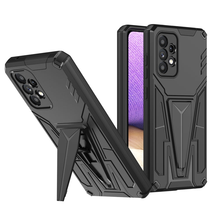 For Samsung Galaxy A52 4G/A52 5G/A52S 5G Super V Armor PC + TPU Shockproof Case with Invisible Holder