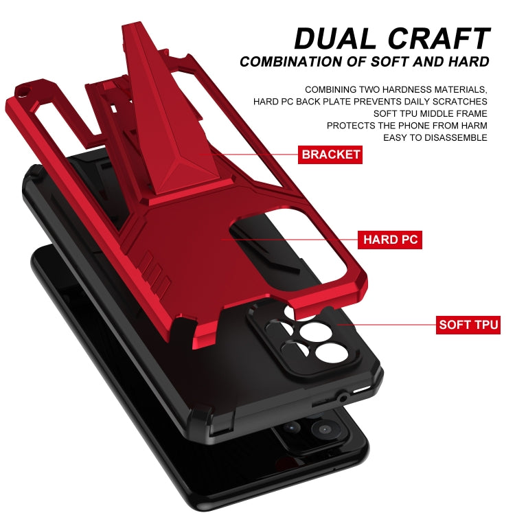 For Samsung Galaxy A52 4G/A52 5G/A52S 5G Super V Armor PC + TPU Shockproof Case with Invisible Holder