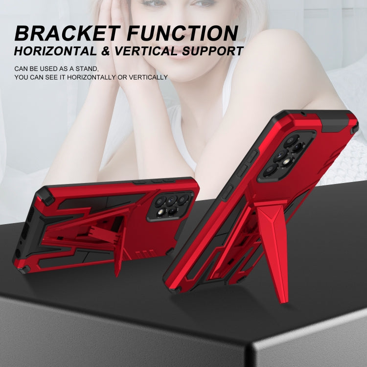For Samsung Galaxy A52 4G/A52 5G/A52S 5G Super V Armor PC + TPU Shockproof Case with Invisible Holder