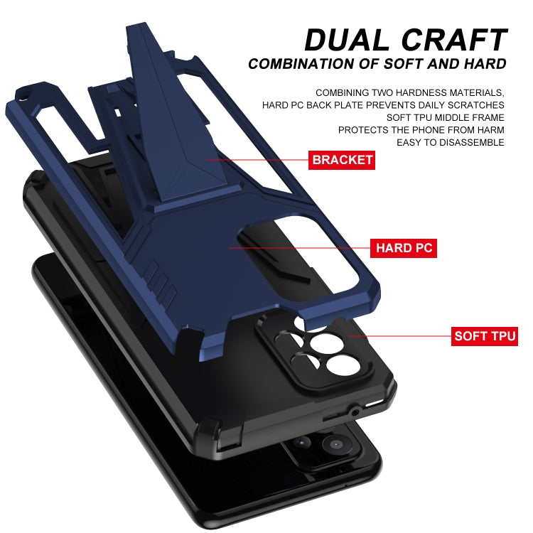For Samsung Galaxy A52 4G/A52 5G/A52S 5G Super V Armor PC + TPU Shockproof Case with Invisible Holder
