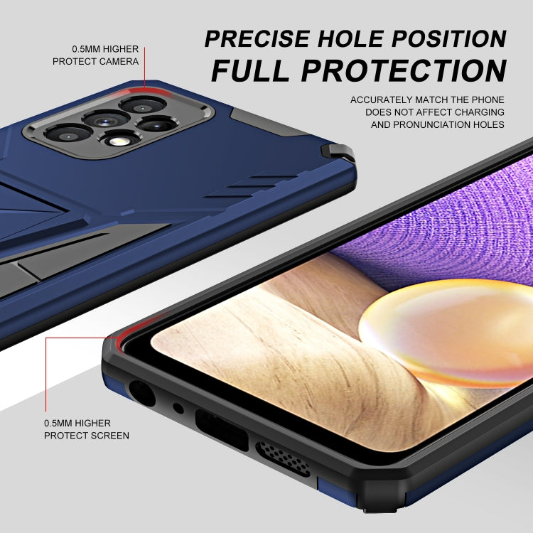 For Samsung Galaxy A52 4G/A52 5G/A52S 5G Super V Armor PC + TPU Shockproof Case with Invisible Holder