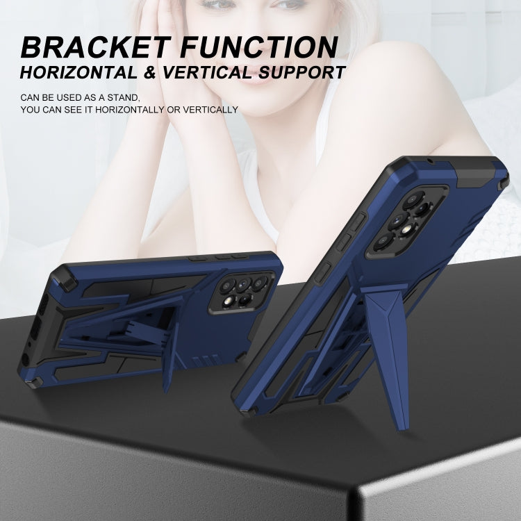For Samsung Galaxy A52 4G/A52 5G/A52S 5G Super V Armor PC + TPU Shockproof Case with Invisible Holder