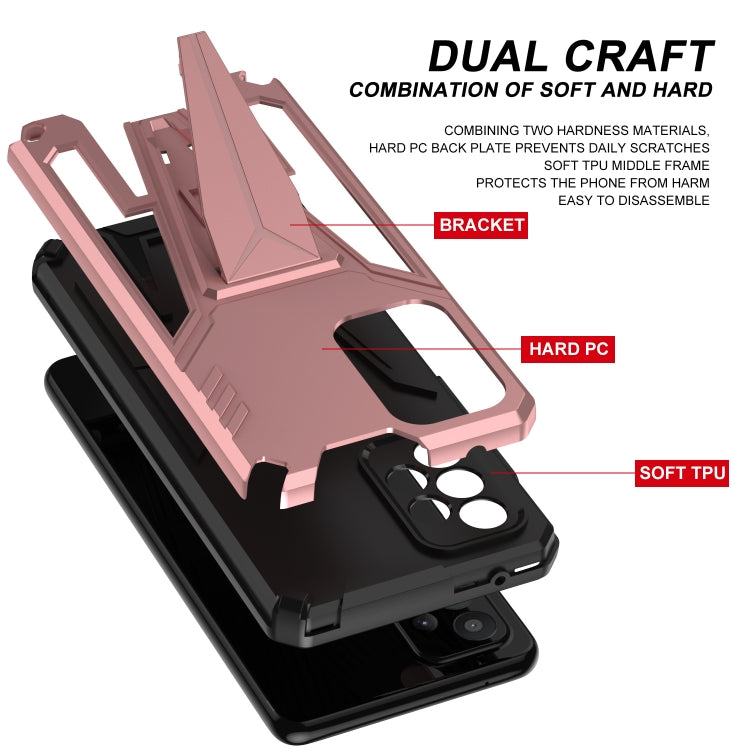For Samsung Galaxy A52 4G/A52 5G/A52S 5G Super V Armor PC + TPU Shockproof Case with Invisible Holder