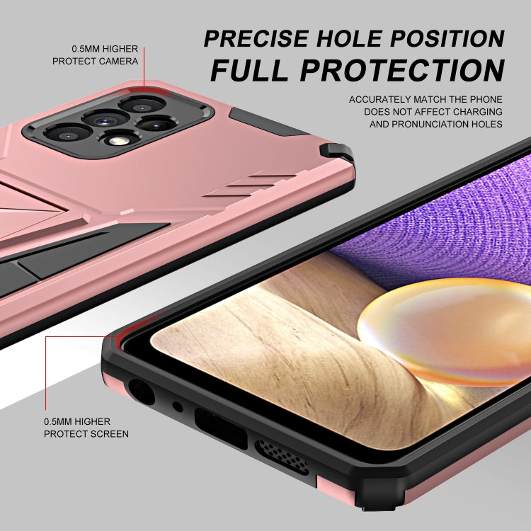 For Samsung Galaxy A52 4G/A52 5G/A52S 5G Super V Armor PC + TPU Shockproof Case with Invisible Holder