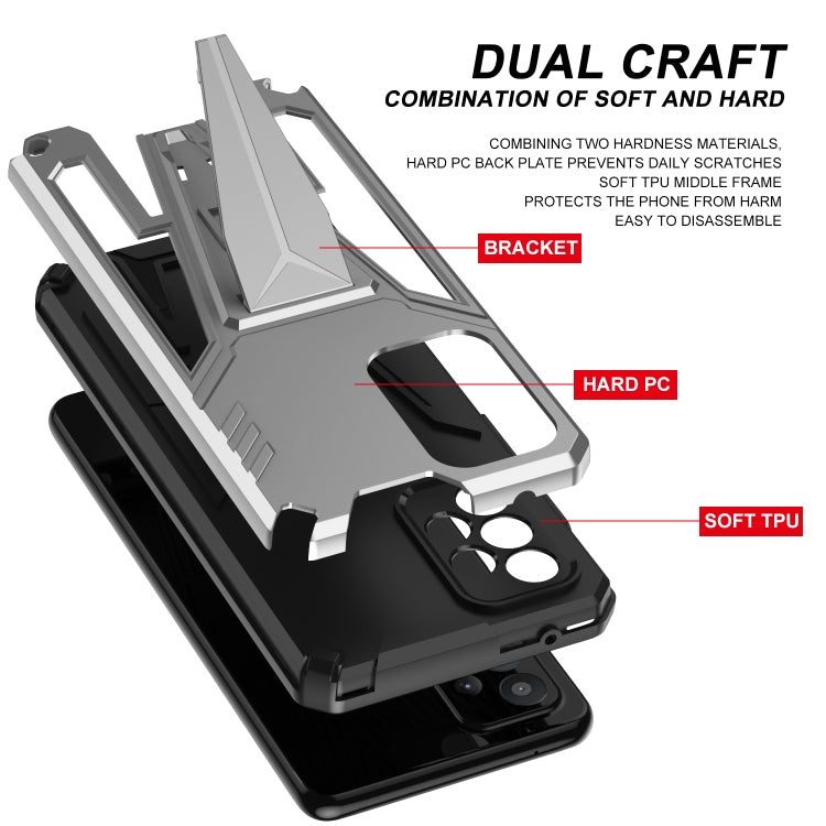 For Samsung Galaxy A52 4G/A52 5G/A52S 5G Super V Armor PC + TPU Shockproof Case with Invisible Holder