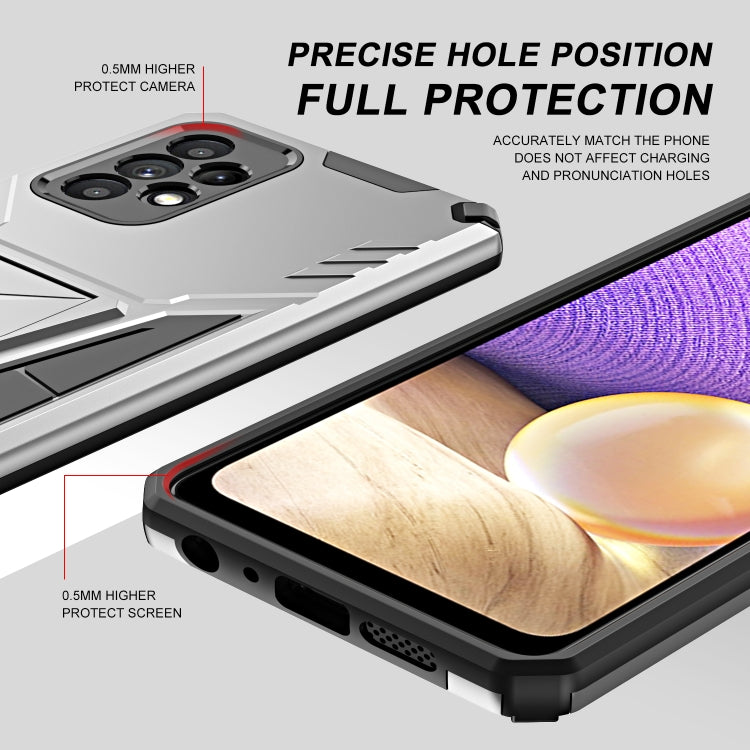For Samsung Galaxy A52 4G/A52 5G/A52S 5G Super V Armor PC + TPU Shockproof Case with Invisible Holder