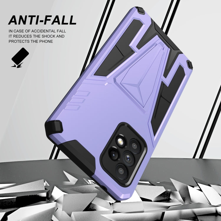 For Samsung Galaxy A52 4G/A52 5G/A52S 5G Super V Armor PC + TPU Shockproof Case with Invisible Holder
