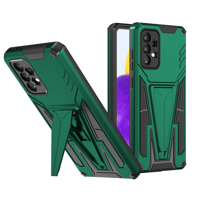 For Samsung Galaxy A72 4G / 5G Super V Armor PC + TPU Shockproof Case with Invisible Holder
