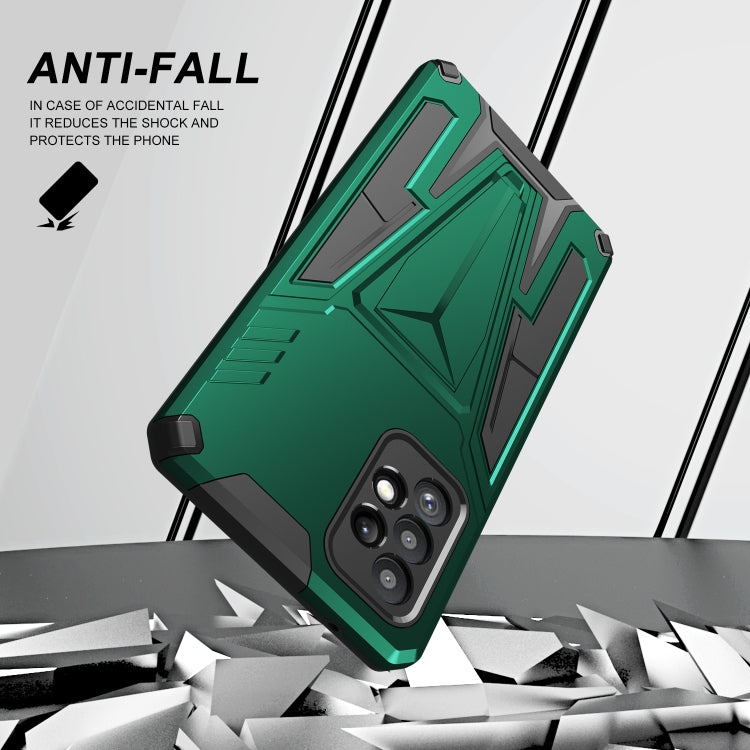 For Samsung Galaxy A72 4G / 5G Super V Armor PC + TPU Shockproof Case with Invisible Holder