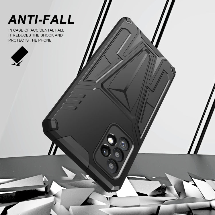 For Samsung Galaxy A72 4G / 5G Super V Armor PC + TPU Shockproof Case with Invisible Holder