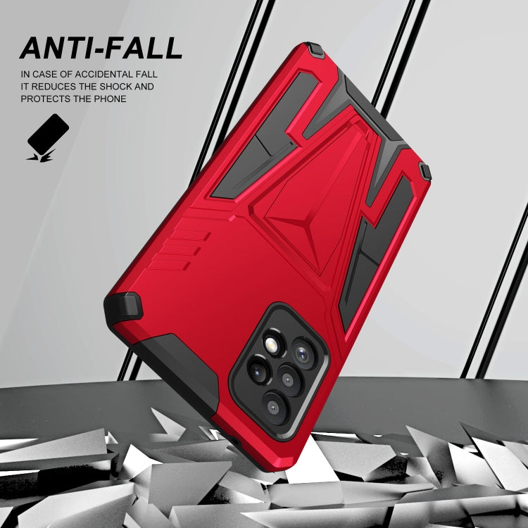 For Samsung Galaxy A72 4G / 5G Super V Armor PC + TPU Shockproof Case with Invisible Holder