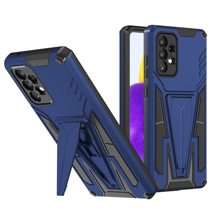 For Samsung Galaxy A72 4G / 5G Super V Armor PC + TPU Shockproof Case with Invisible Holder