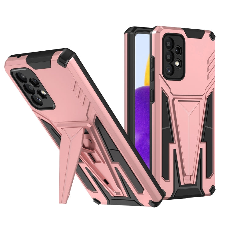 For Samsung Galaxy A72 4G / 5G Super V Armor PC + TPU Shockproof Case with Invisible Holder