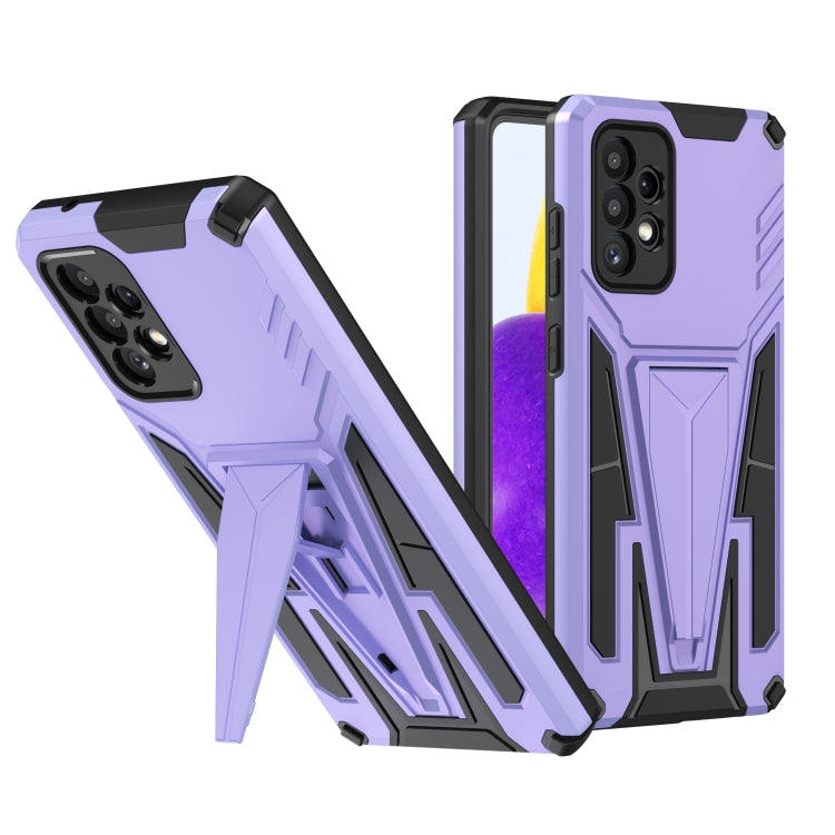 For Samsung Galaxy A72 4G / 5G Super V Armor PC + TPU Shockproof Case with Invisible Holder