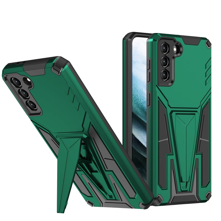 For Samsung Galaxy S21 5G Super V Armor PC + TPU Shockproof Case with Invisible Holder