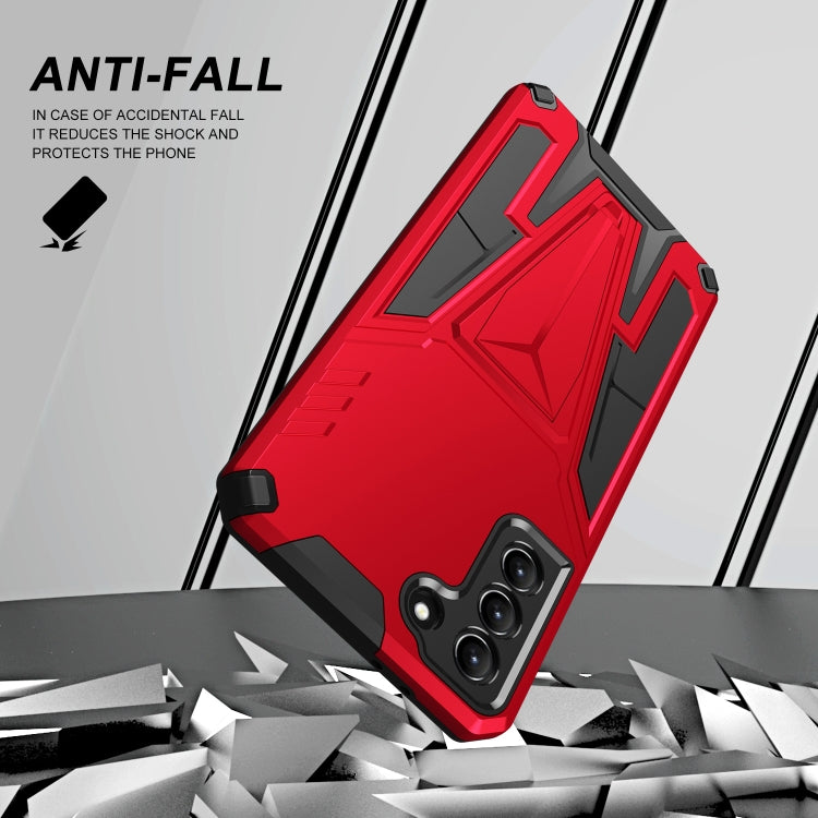 For Samsung Galaxy S21 5G Super V Armor PC + TPU Shockproof Case with Invisible Holder