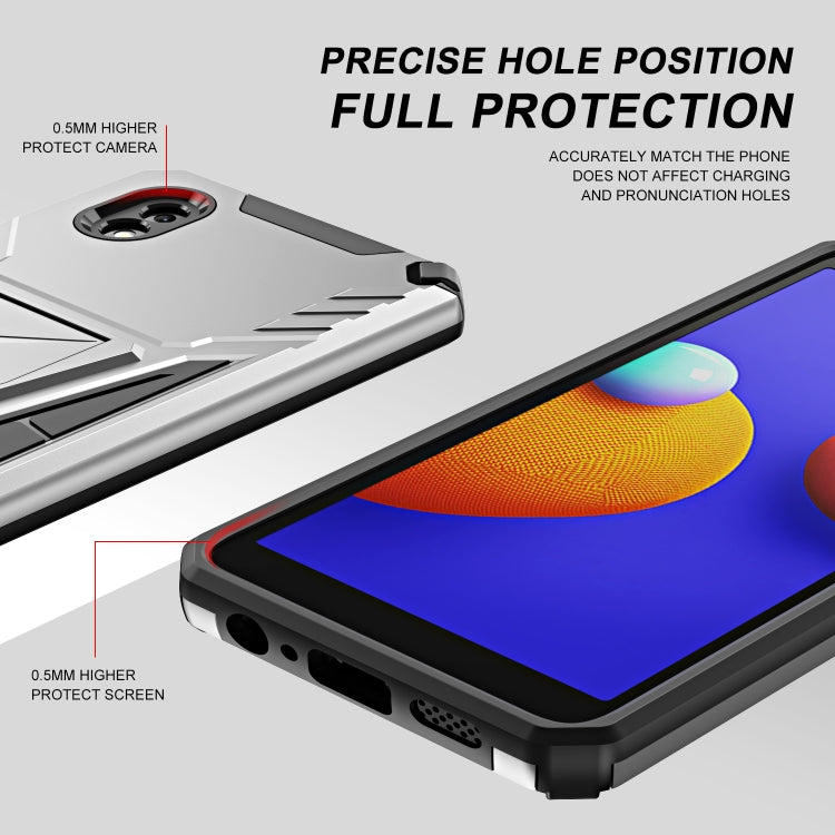 For Samsung Galaxy A01 Core / M01 Core Super V Armor PC + TPU Shockproof Case with Invisible Holder