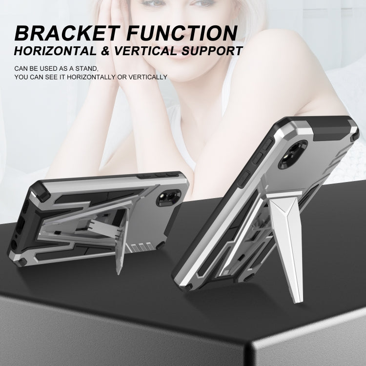For Samsung Galaxy A01 Core / M01 Core Super V Armor PC + TPU Shockproof Case with Invisible Holder