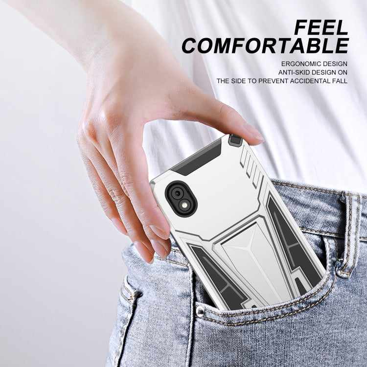 For Samsung Galaxy A01 Core / M01 Core Super V Armor PC + TPU Shockproof Case with Invisible Holder