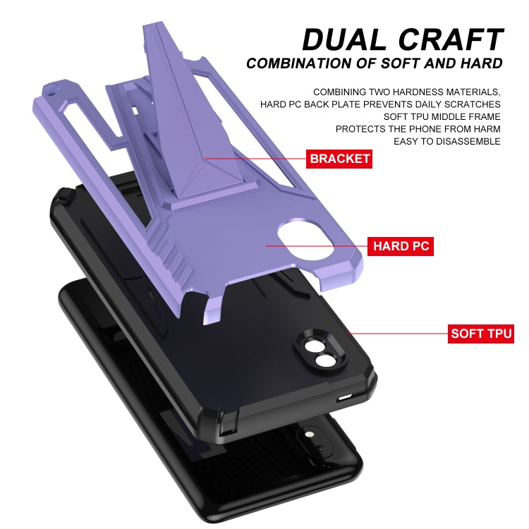 For Samsung Galaxy A01 Core / M01 Core Super V Armor PC + TPU Shockproof Case with Invisible Holder