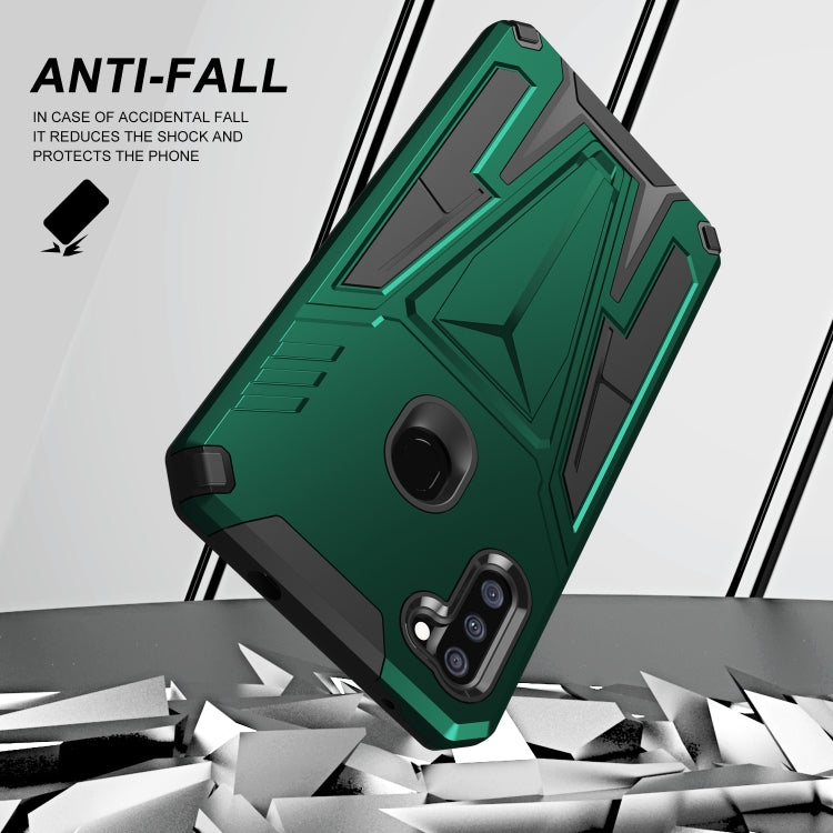 For Samsung Galaxy A11 US Version Super V Armor PC + TPU Shockproof Case with Invisible Holder