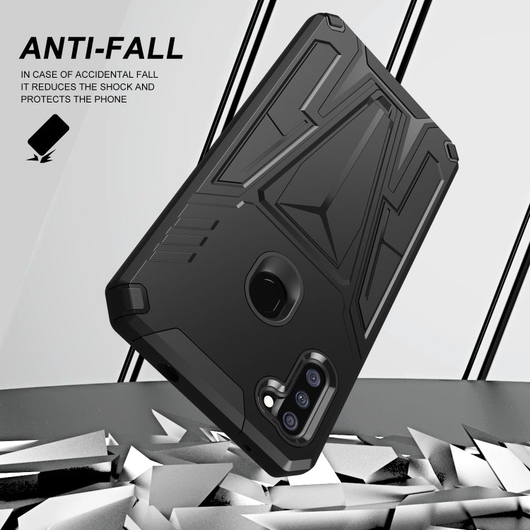 For Samsung Galaxy A11 US Version Super V Armor PC + TPU Shockproof Case with Invisible Holder