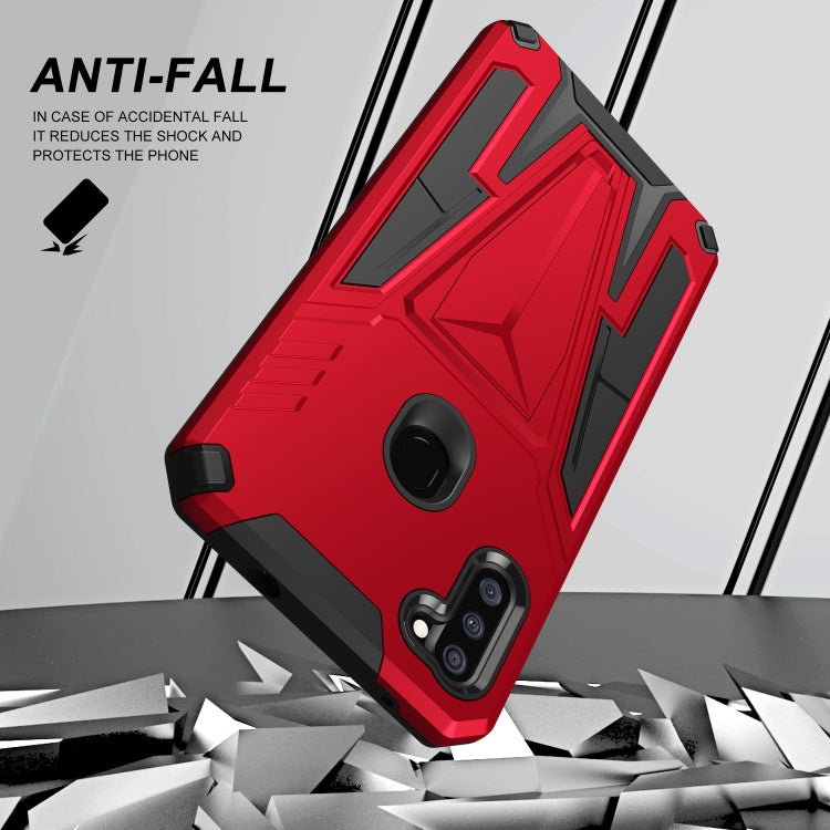 For Samsung Galaxy A11 US Version Super V Armor PC + TPU Shockproof Case with Invisible Holder