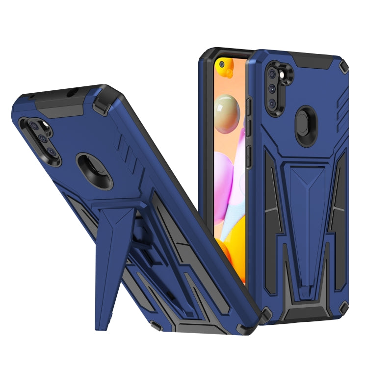 For Samsung Galaxy A11 US Version Super V Armor PC + TPU Shockproof Case with Invisible Holder
