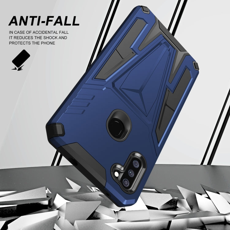 For Samsung Galaxy A11 US Version Super V Armor PC + TPU Shockproof Case with Invisible Holder