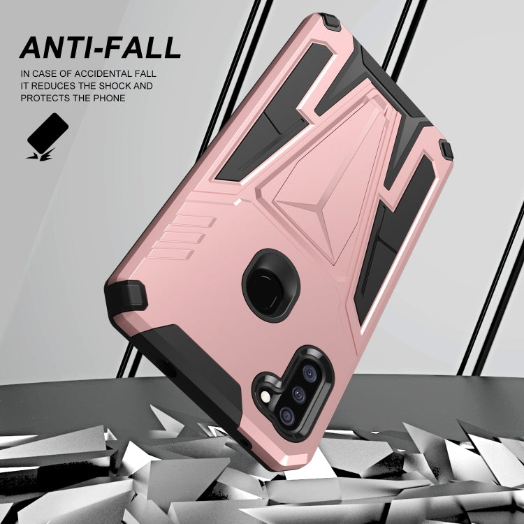 For Samsung Galaxy A11 US Version Super V Armor PC + TPU Shockproof Case with Invisible Holder